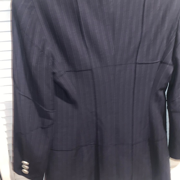 Moschino Black Pinstripe Wool blend Women’s blazer Size 8 - Picture 4 of 9